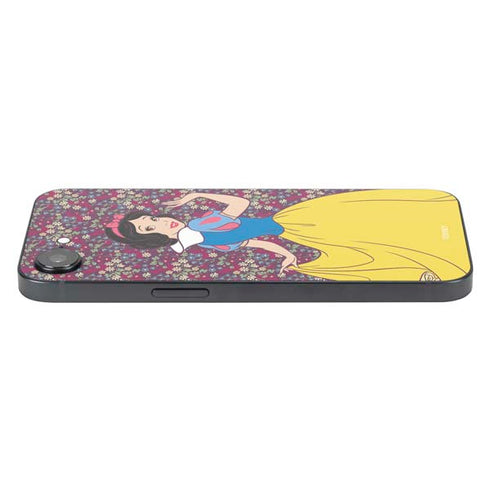 Disney Snow White Character with Floral Pattern iPhone 16e Skin
